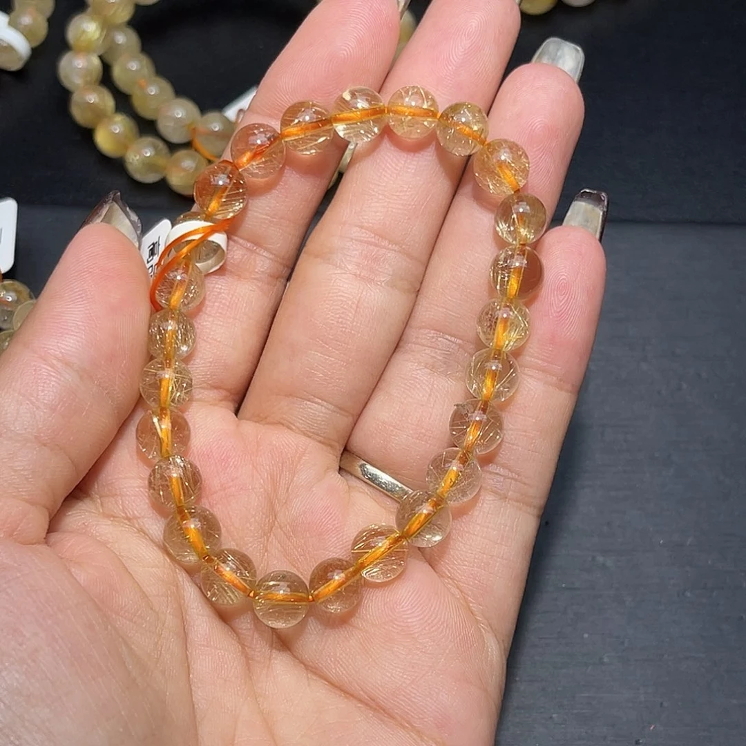 w***e发晶未镶嵌手链金发晶7+