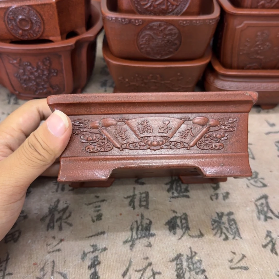 花盆紫砂13.5x9.5x5内经紫砂花盆