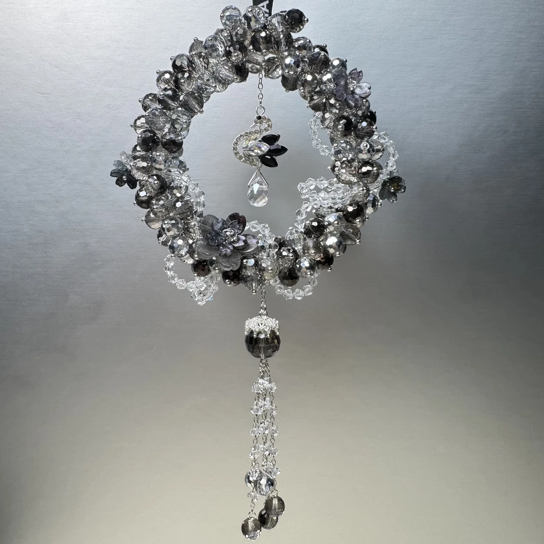 【指尖拾珠】原创Diy纯手工水晶车挂轻奢手机链包挂钥匙挂小众定制