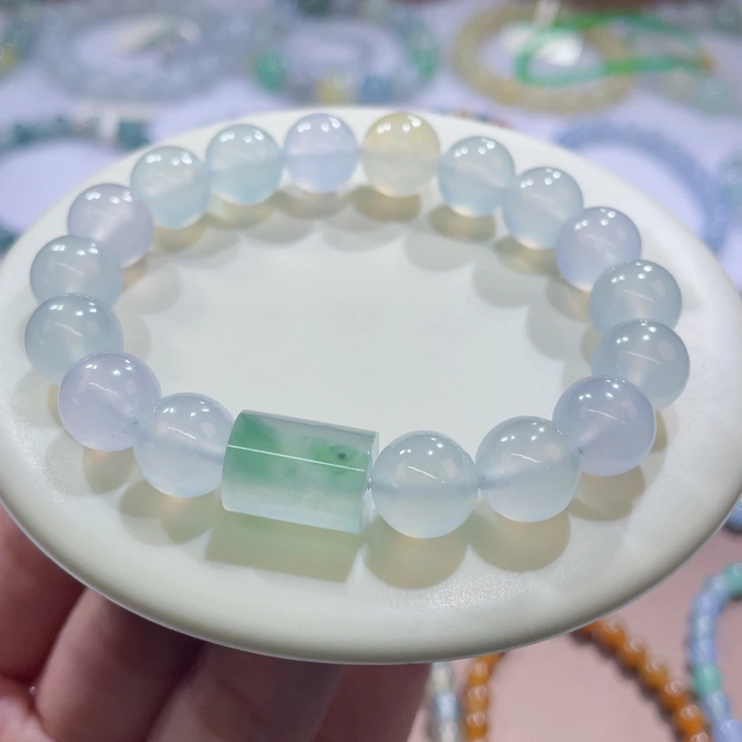 未镶嵌手链翡翠高冰胶幻彩卡10