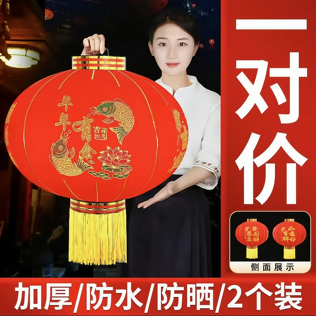 2025过年过节春节蛇年灯笼户外大红灯笼装饰LQ