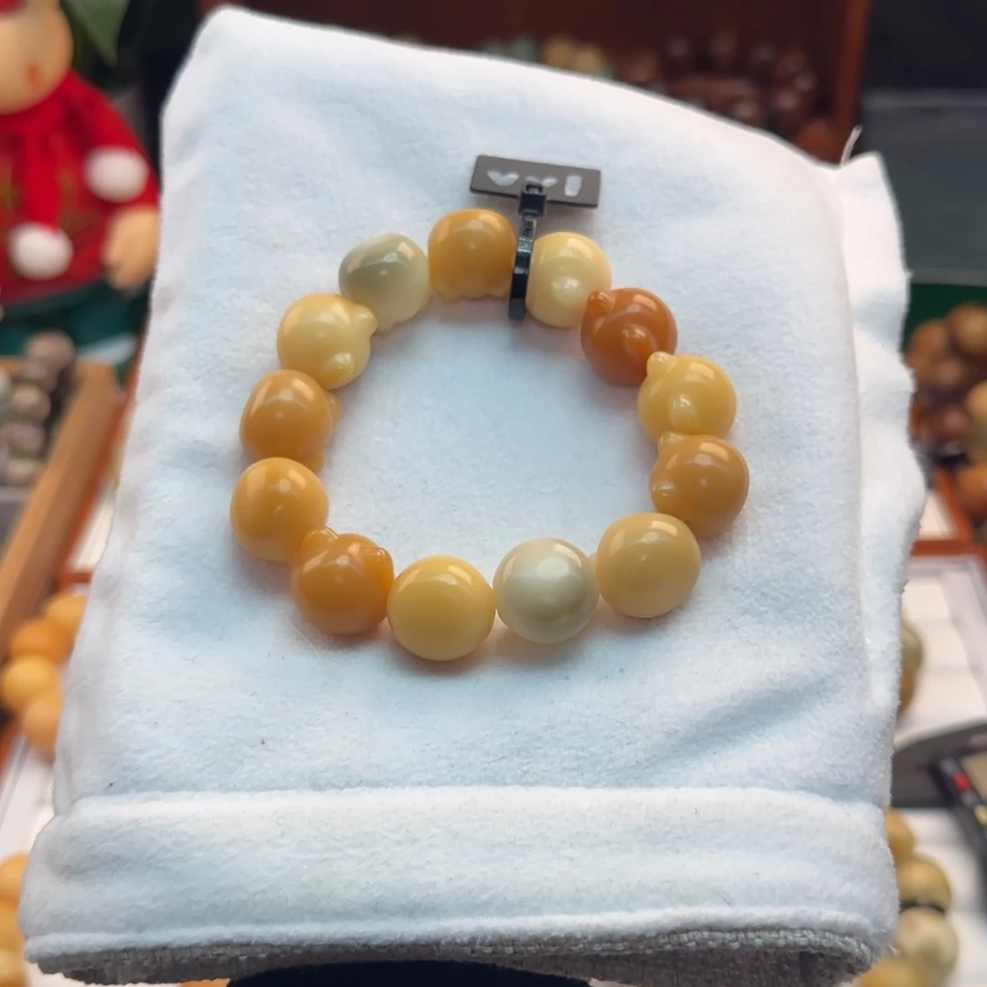 菩提根/象牙果手串夳*卡18猫猫头微微瑕