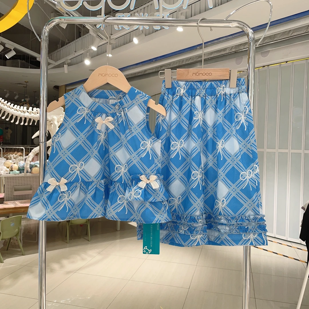 MOMOCO女童夏日穿搭韩系时尚名媛设计套装77630578114