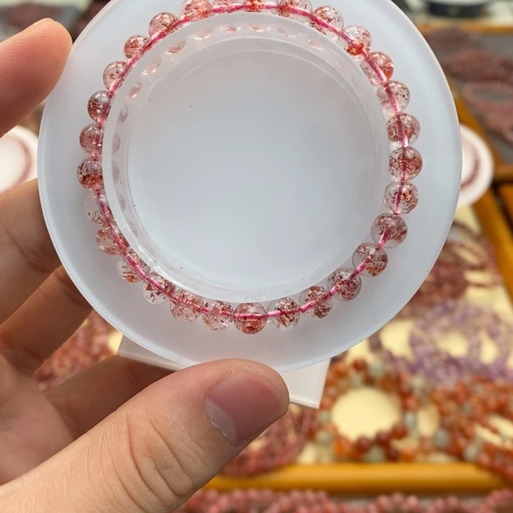 水晶手串未镶嵌透体彼岸花 多样性发一