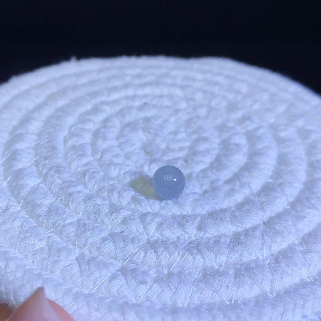 散珠翡翠天然缅甸翡翠白冰单珠卡7.4