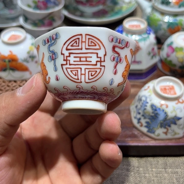 纯手绘精品盖碗杯