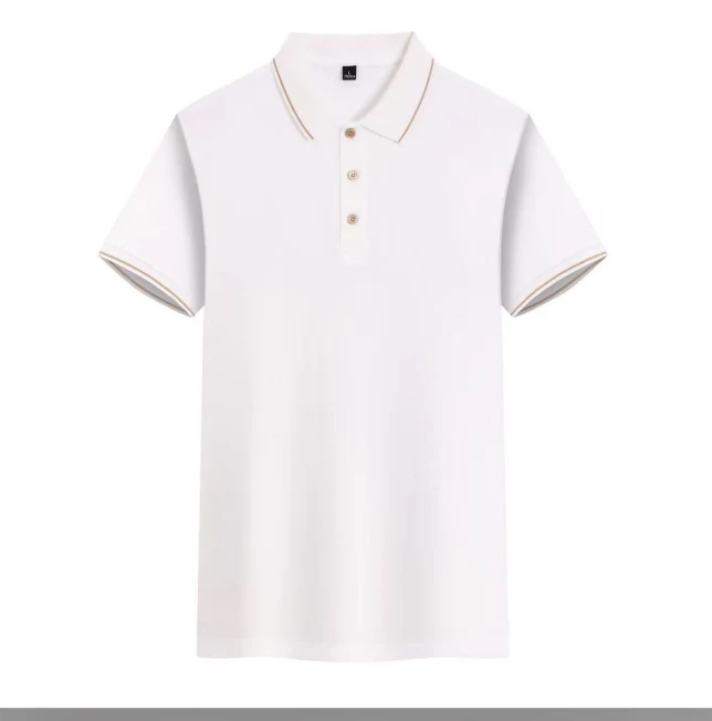 新款金边领男女同款时尚polo衫