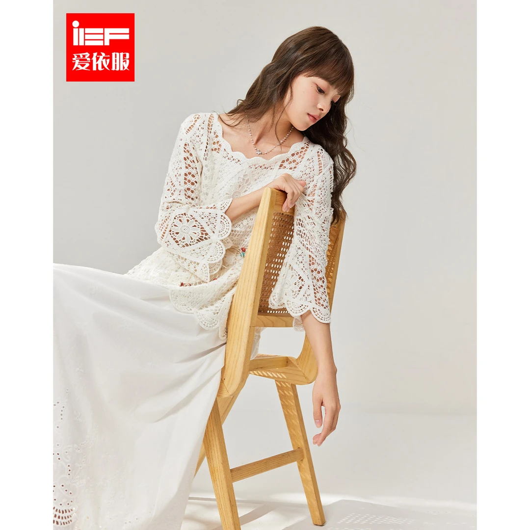 IEF/爱依服套装2025夏秋新款法式温柔小女人度假风里外套裙流光风
