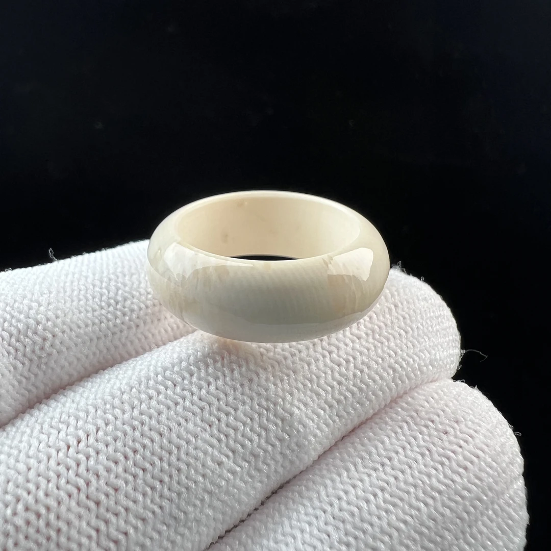 X6818天然猛犸牙跑环 戒圈18*8mm支持鉴定 假一罚四