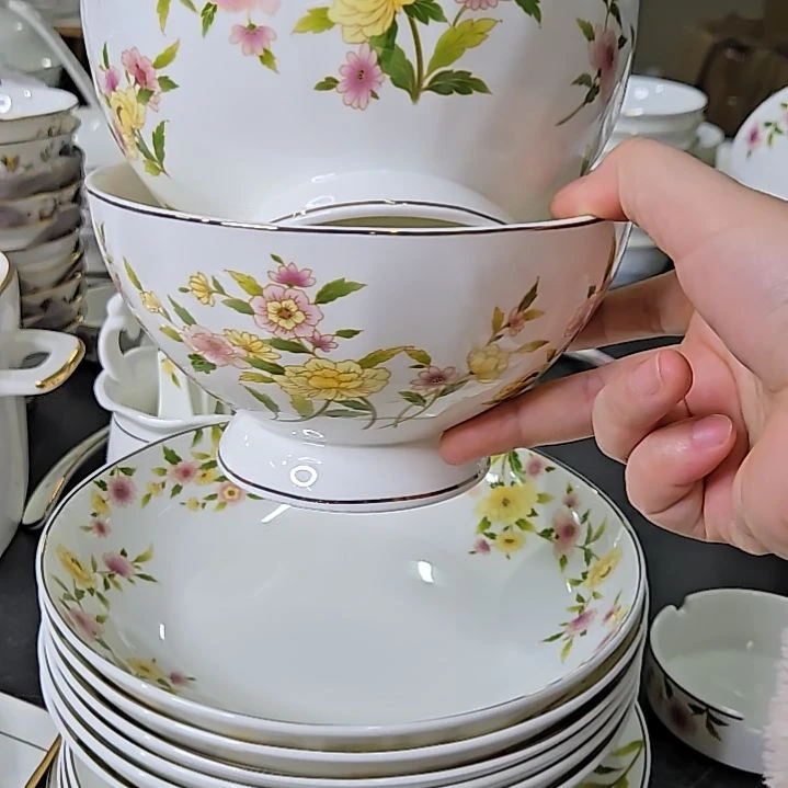 瓷片微瑕珐琅彩6寸2个面碗66666