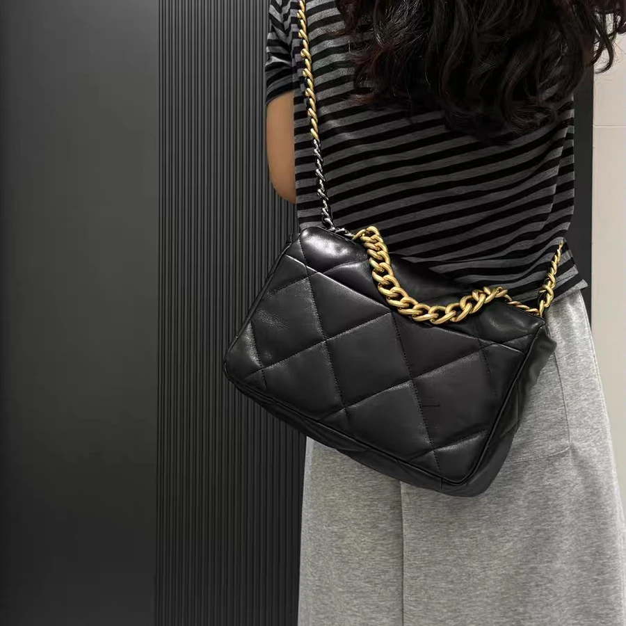 杨子【19--bag】中号慵懒高级感的大菱格链条包