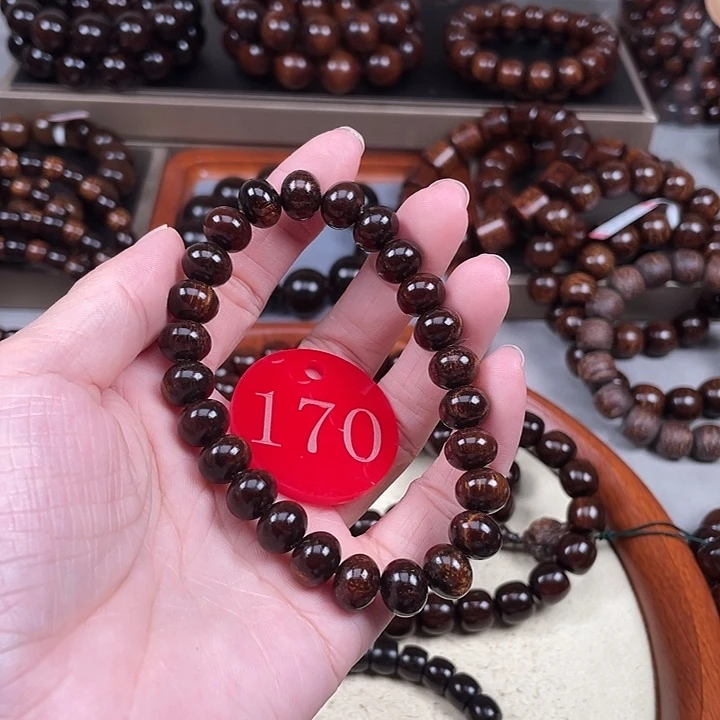 贡木其他黑冰算盘8*10手串