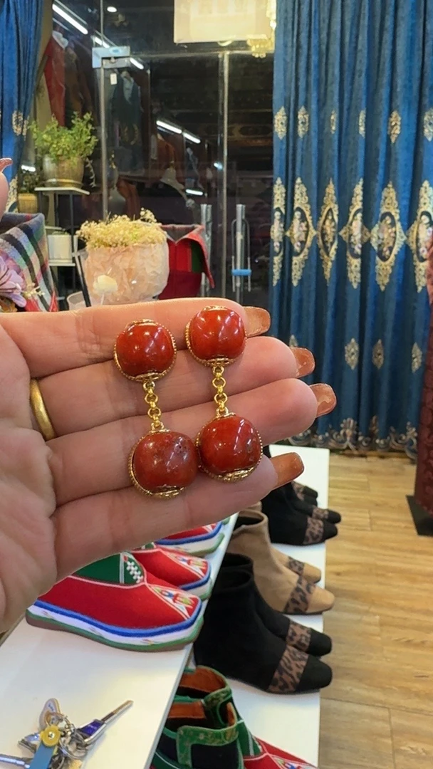 非金属亚克力耳饰 非金属藏式百搭耳环