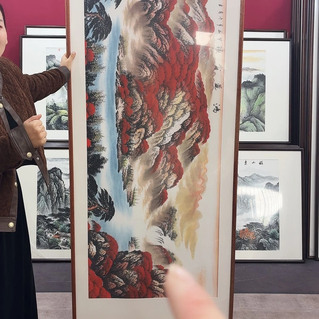 国画手绘作品210-80尺寸