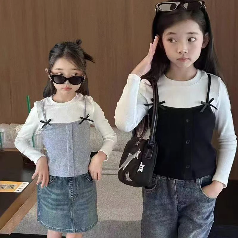 女童长袖T恤秋装新款6-12岁小女孩修身春秋款洋气宝宝女童秋装