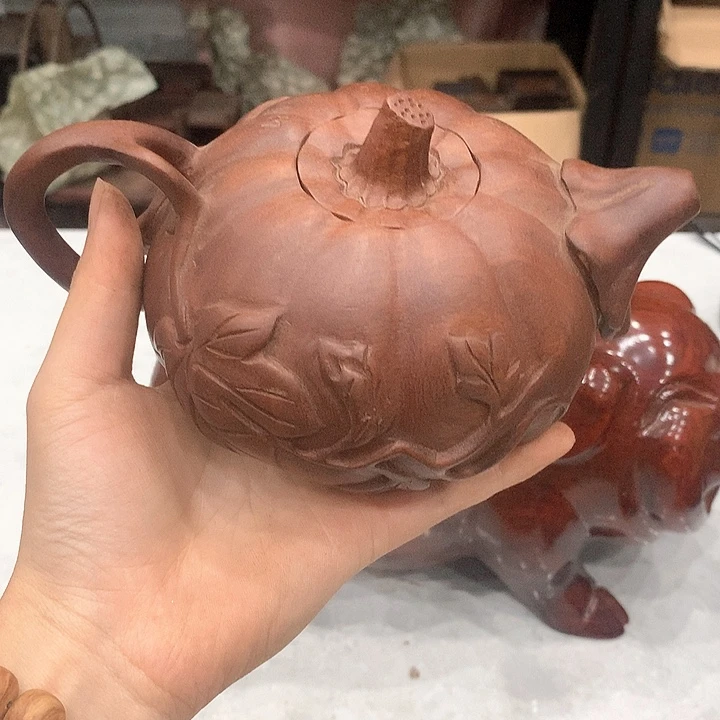 大***花南瓜壶红木一工艺品