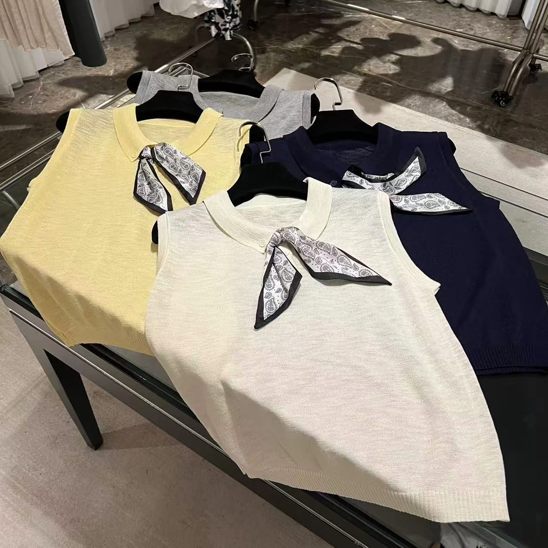 高定轻奢夏季新款丝巾坎肩