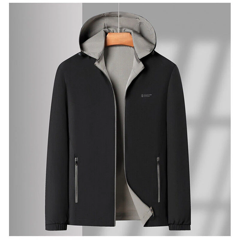 Ai2025年春季新款男士双面穿商务休闲免烫抗皱防风上衣夹克