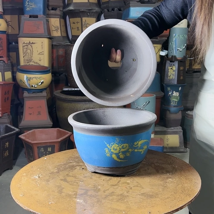 25-25蓝色牡丹花盆花盆花盆花盆