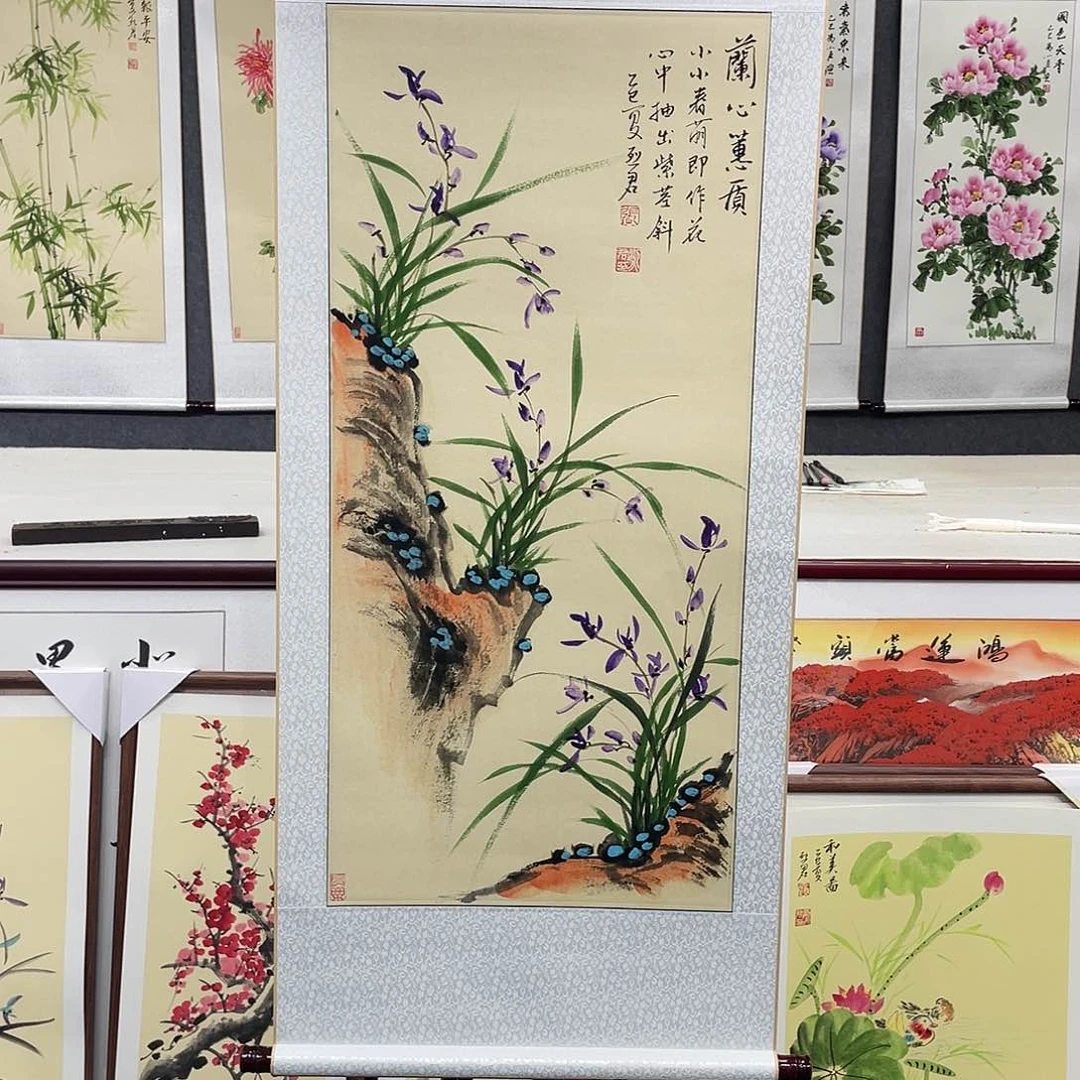 国画手绘手写作品