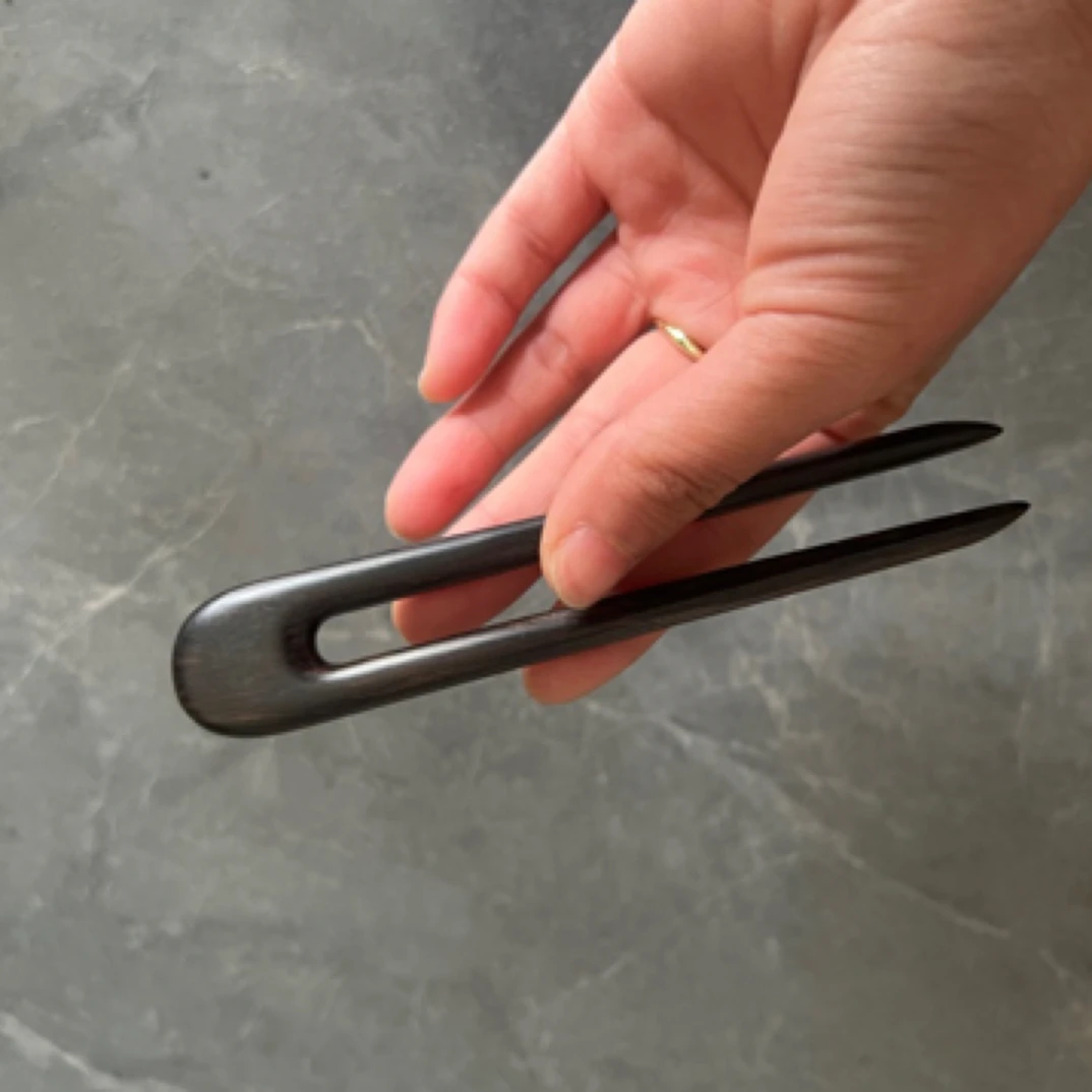 13 厘米U型檀木素簪发钗盘发簪子简单百搭