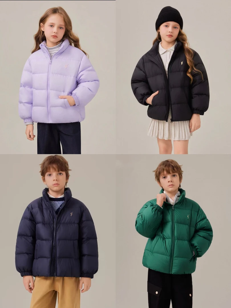 POLOWALK25年冬季新品儿童立领90羽绒男女通穿