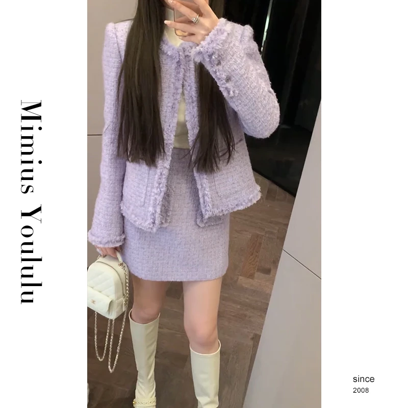 【mimius】&七七 2025春夏流苏小香花纱套装汉服()F12237