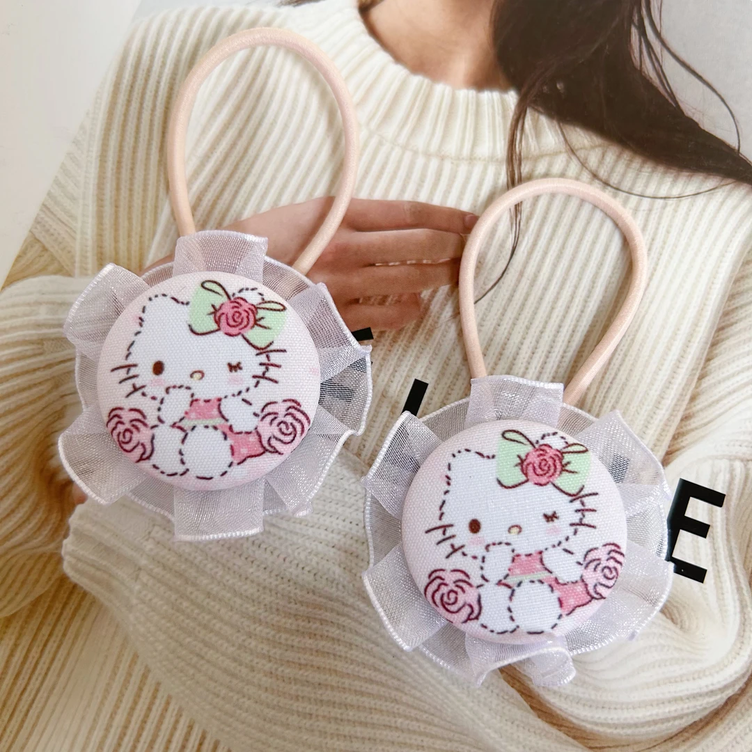 新款纽扣发绳少女扣子发圈可爱卡通发绳儿童皮筋扎头发橡皮筋01号