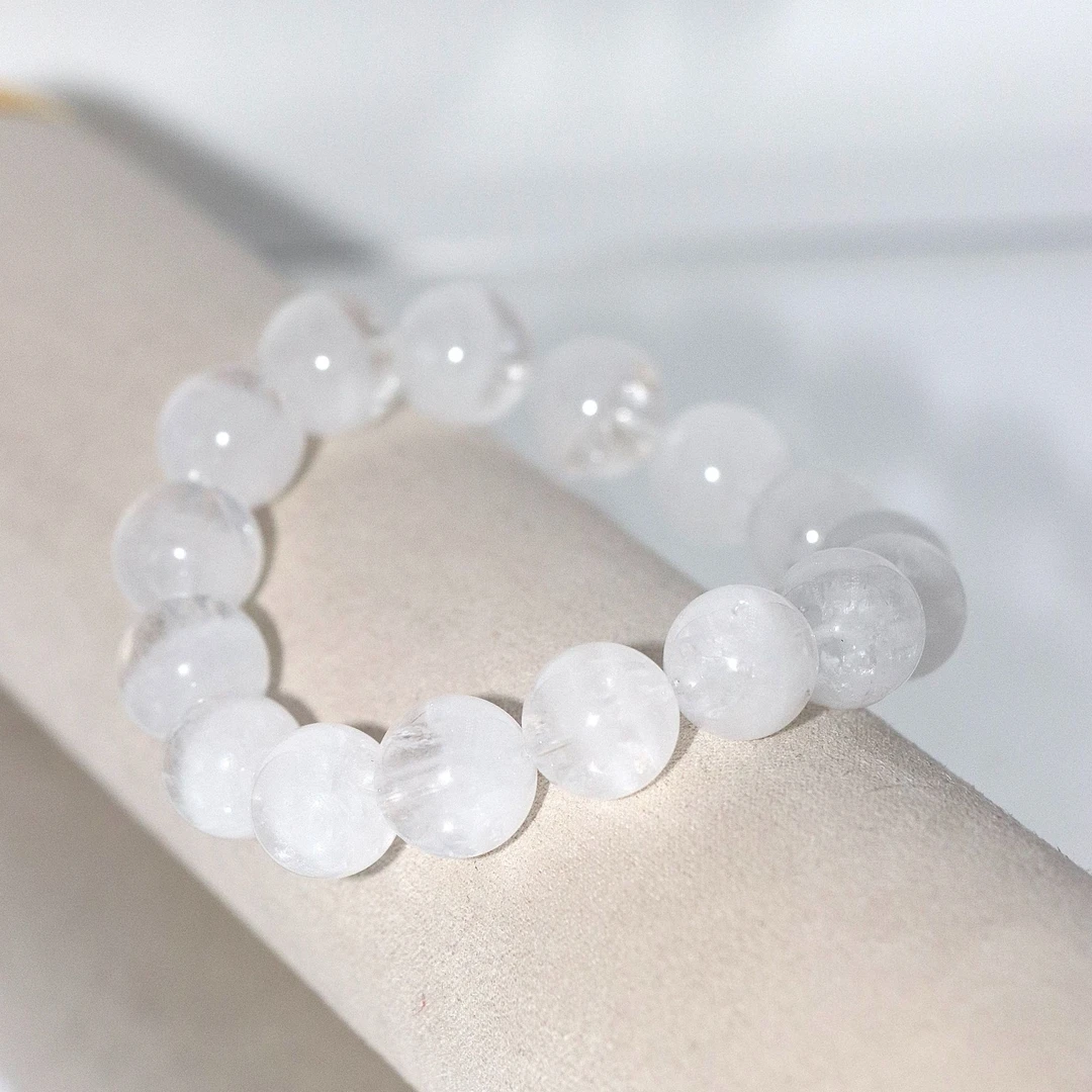 天然双层喜马拉雅共生白幽灵水晶手串Y8255-尺寸可选多样性发一