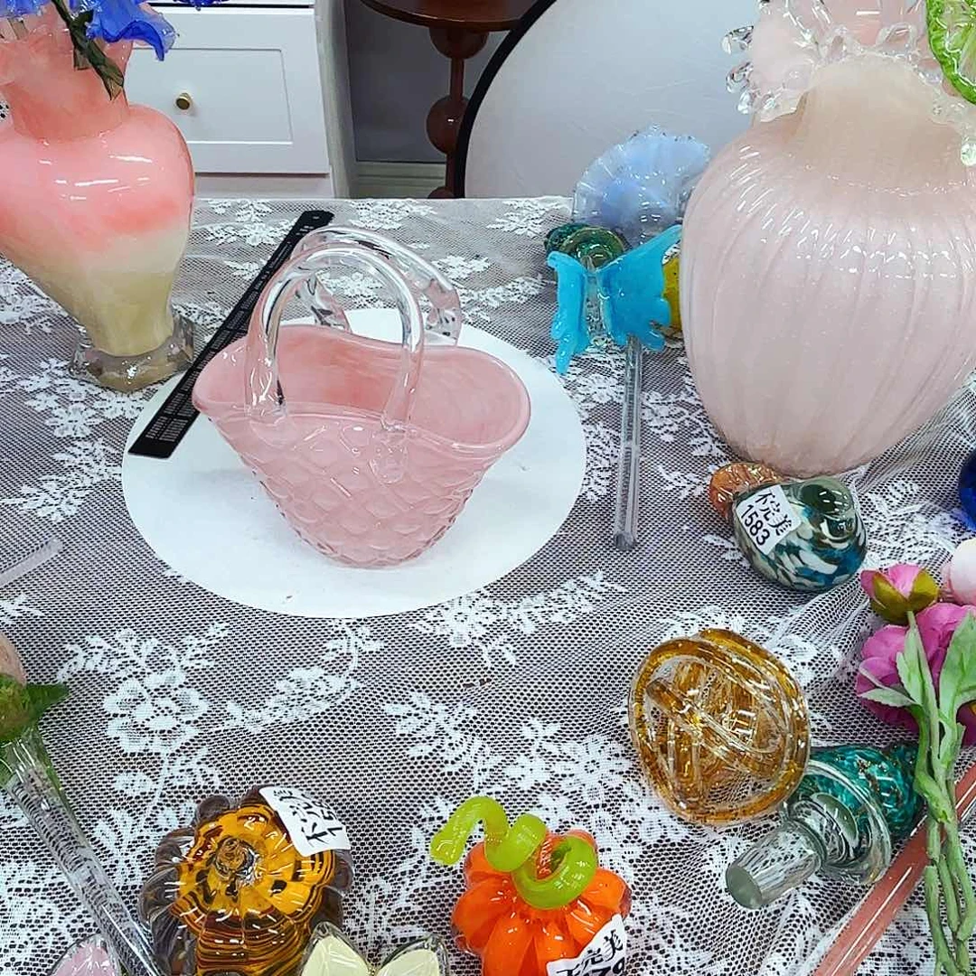 提篮琉璃花瓶花器艺术品