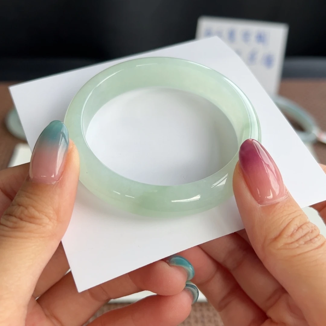 翡翠未镶嵌手镯7号 52.8