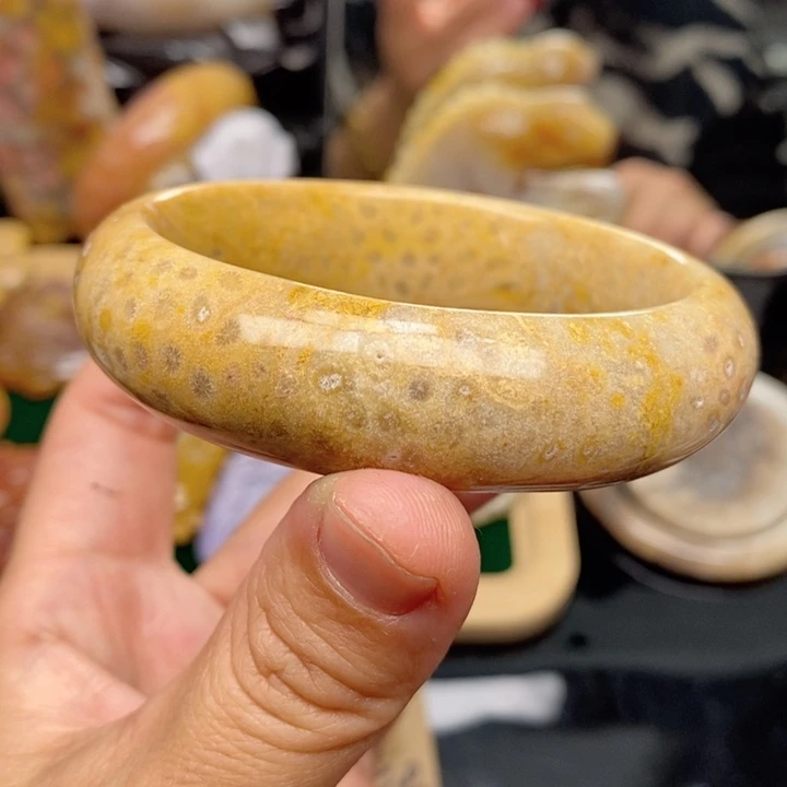 硅化珊瑚（珊瑚玉）手镯未镶嵌58.8