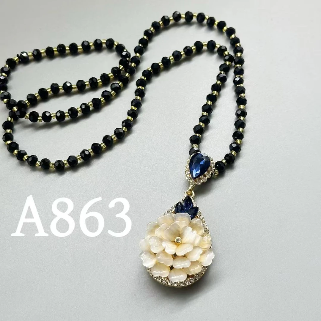 A863盛世花开秋冬毛衣链气质长款百搭时尚
