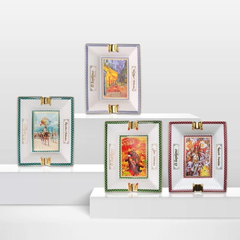 瑞士El Septimo雪茄烟灰缸 两人位陶瓷烟缸 高端礼品男士送礼