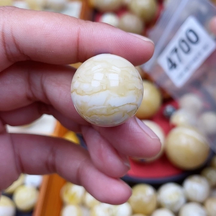蜜蜡未镶嵌珠宝奇石水线粉23