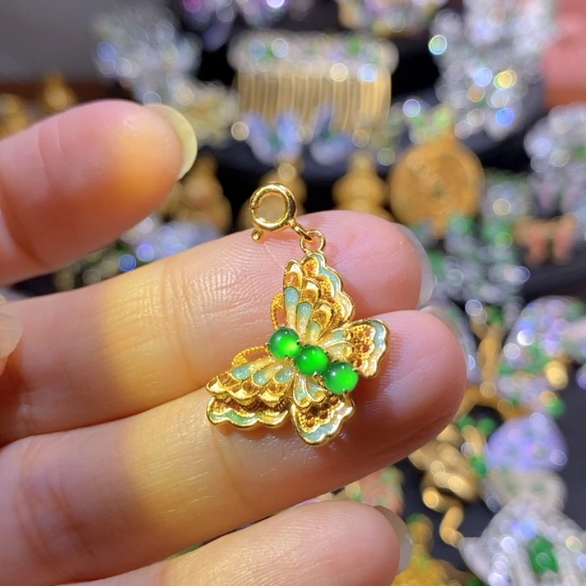 【闪购商品】银S925镶嵌挂件翡翠