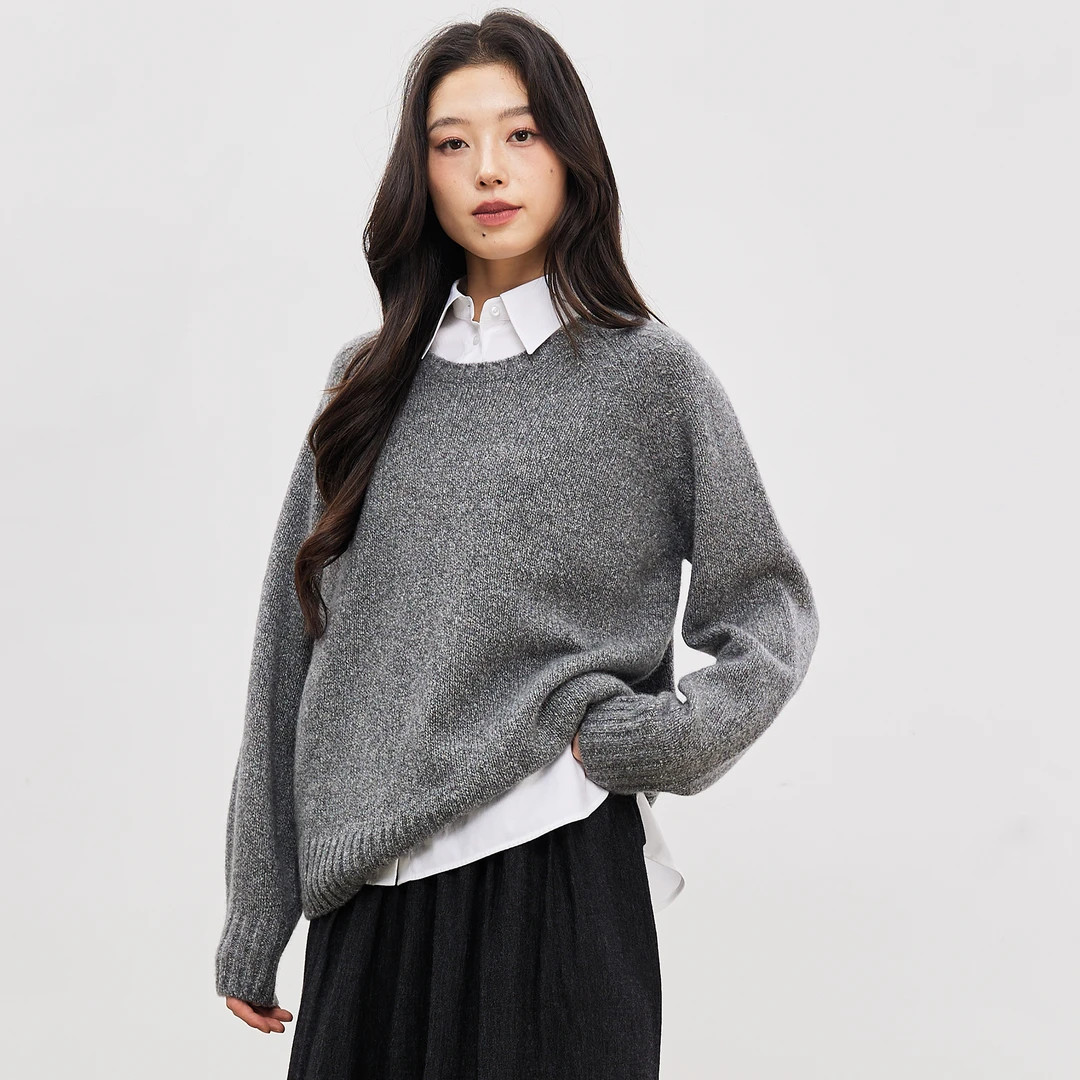 【双十一狂欢】【云端系列】新款圆领套头衫7436