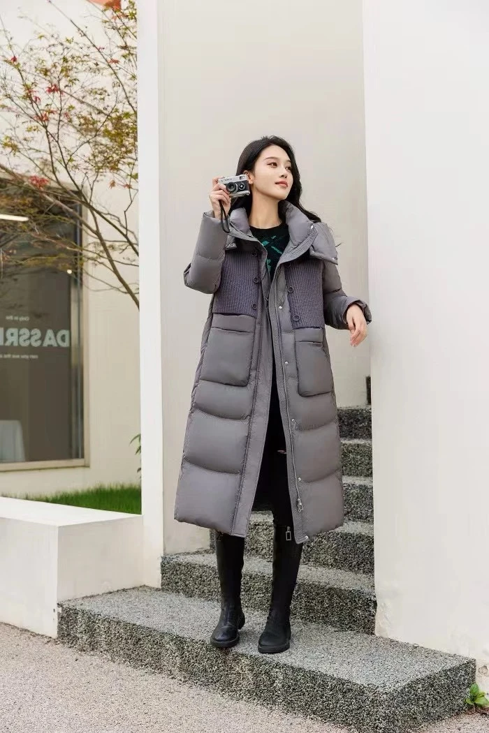 长款时尚百搭加厚保暖韩版秋冬羽绒服ZB0010