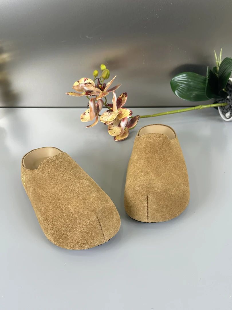 小明星！row风极简博肯半托（4cm懒人版）女鞋一脚蹬软底增高 显腿长