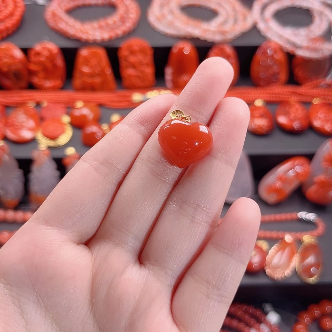 南红玛瑙南红18K金镶嵌