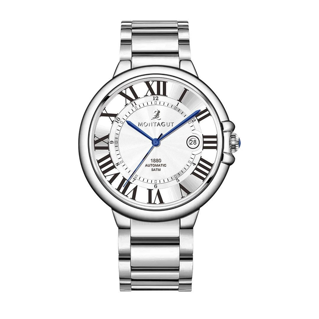 MONTAGUT梦特娇 蓝气球飞轮简约时尚日历M141男表