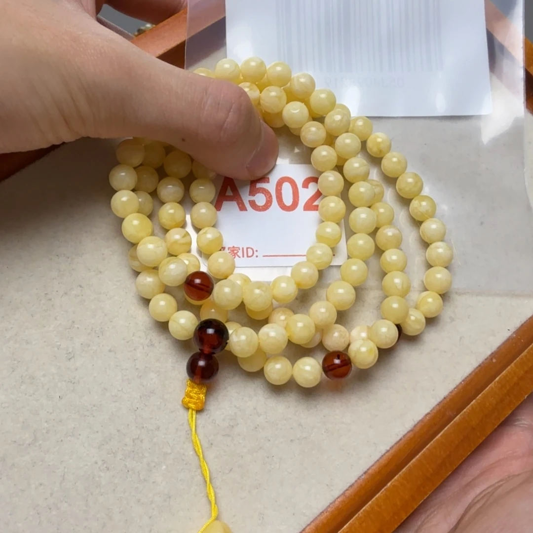 ****子琥珀未镶嵌手链琥珀蜜蜡手链7mm+