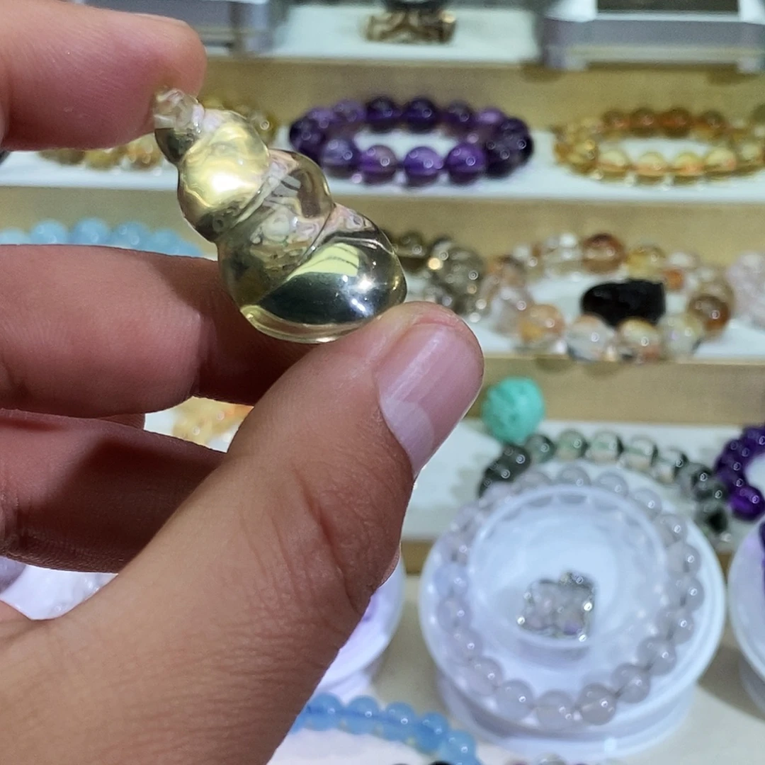手链水晶未镶嵌巴西黄水晶法螺吊坠