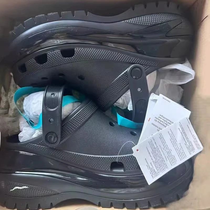 【某物平替版】踩屎感光轮洞洞鞋防滑2025夏季新款厚底增高男女凉拖