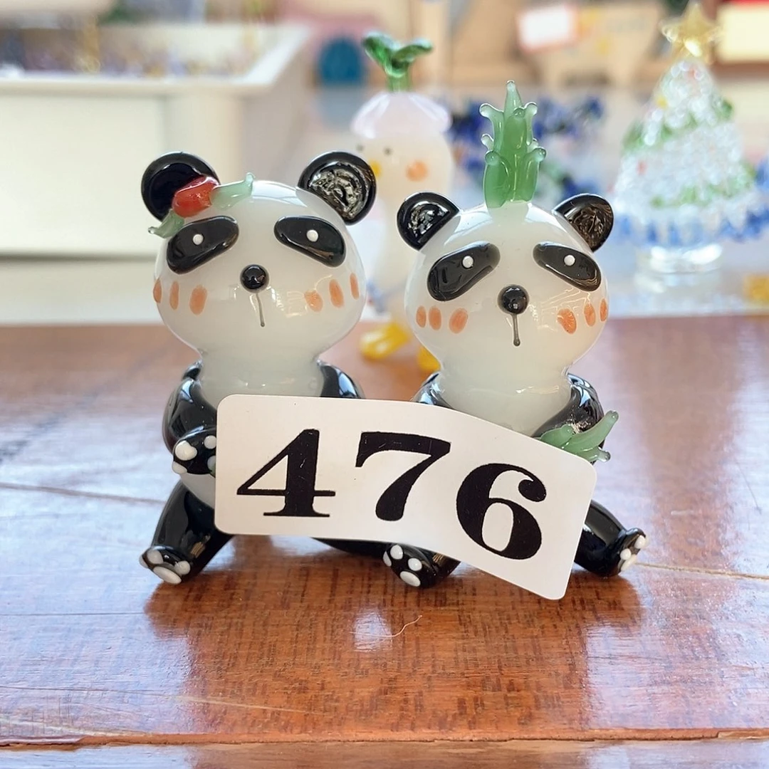琉璃手工艺品小**儿476熊猫