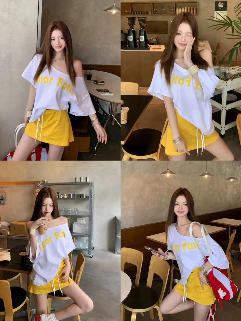 拍一整套 2025新款夏季浪漫设计感时尚穿搭套装休闲辣妹显瘦套装