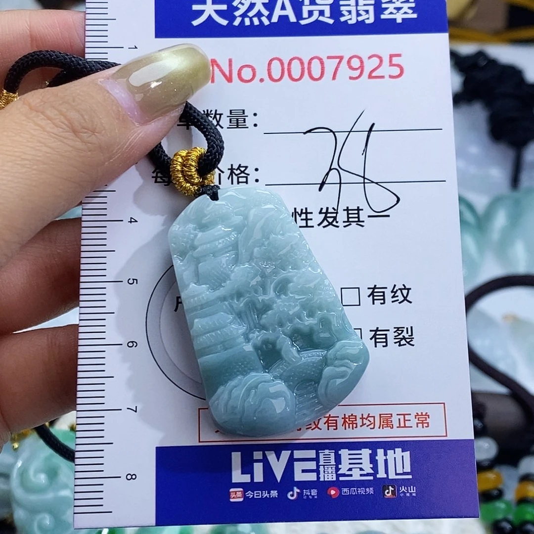 翡翠未镶嵌颈饰7925