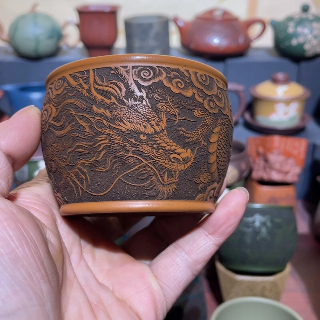 原矿紫砂手工主人杯