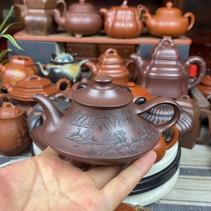 茶壶紫砂云炉180-260cc原矿老紫泥特价