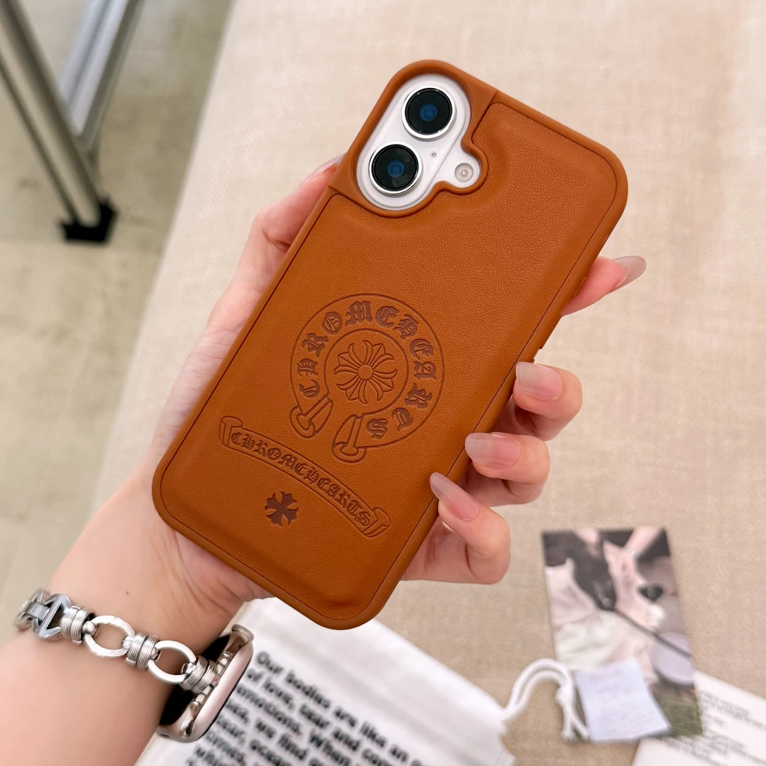 十字架克罗心适用于苹果17pro手机壳16promax潮牌防摔15 14PM皮质